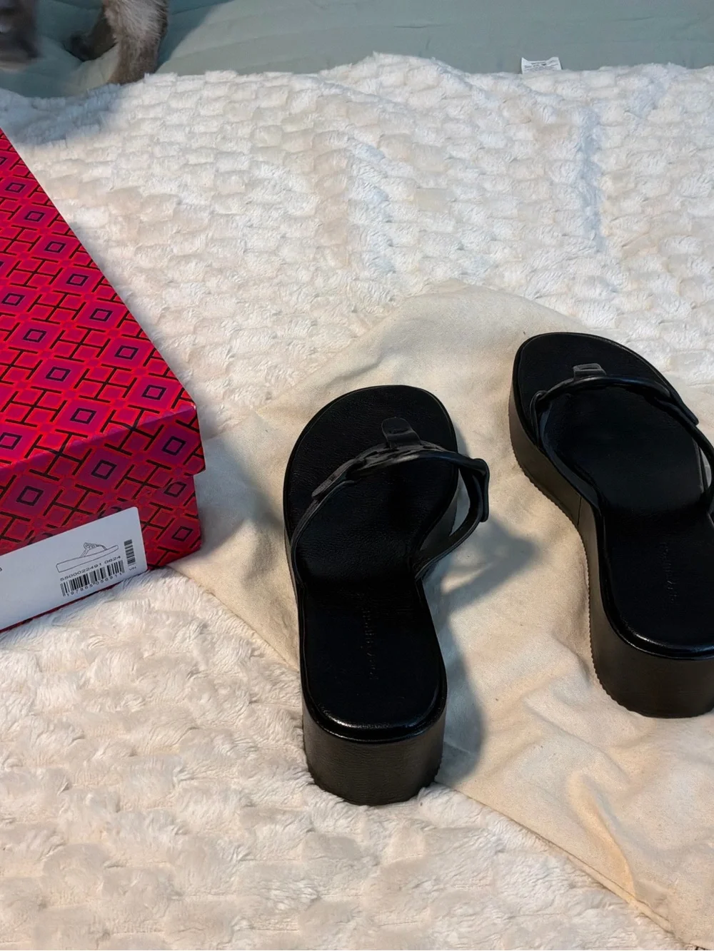 Tory Burch Perfect Black Miller Wedge Sandals